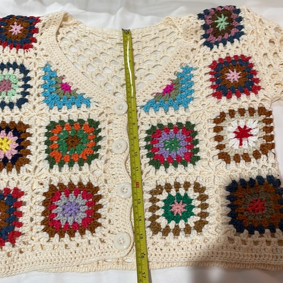 SHEIN Floral Crochet Openwork Cardigan in size large - Picture 9 of 10